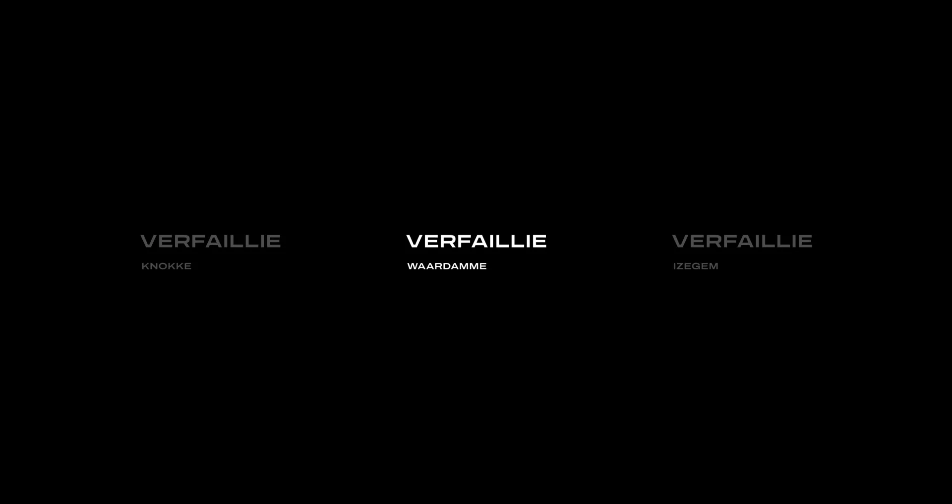 Verfaillie-logo met winkellocaties Knokke, Waardamme en Izegem