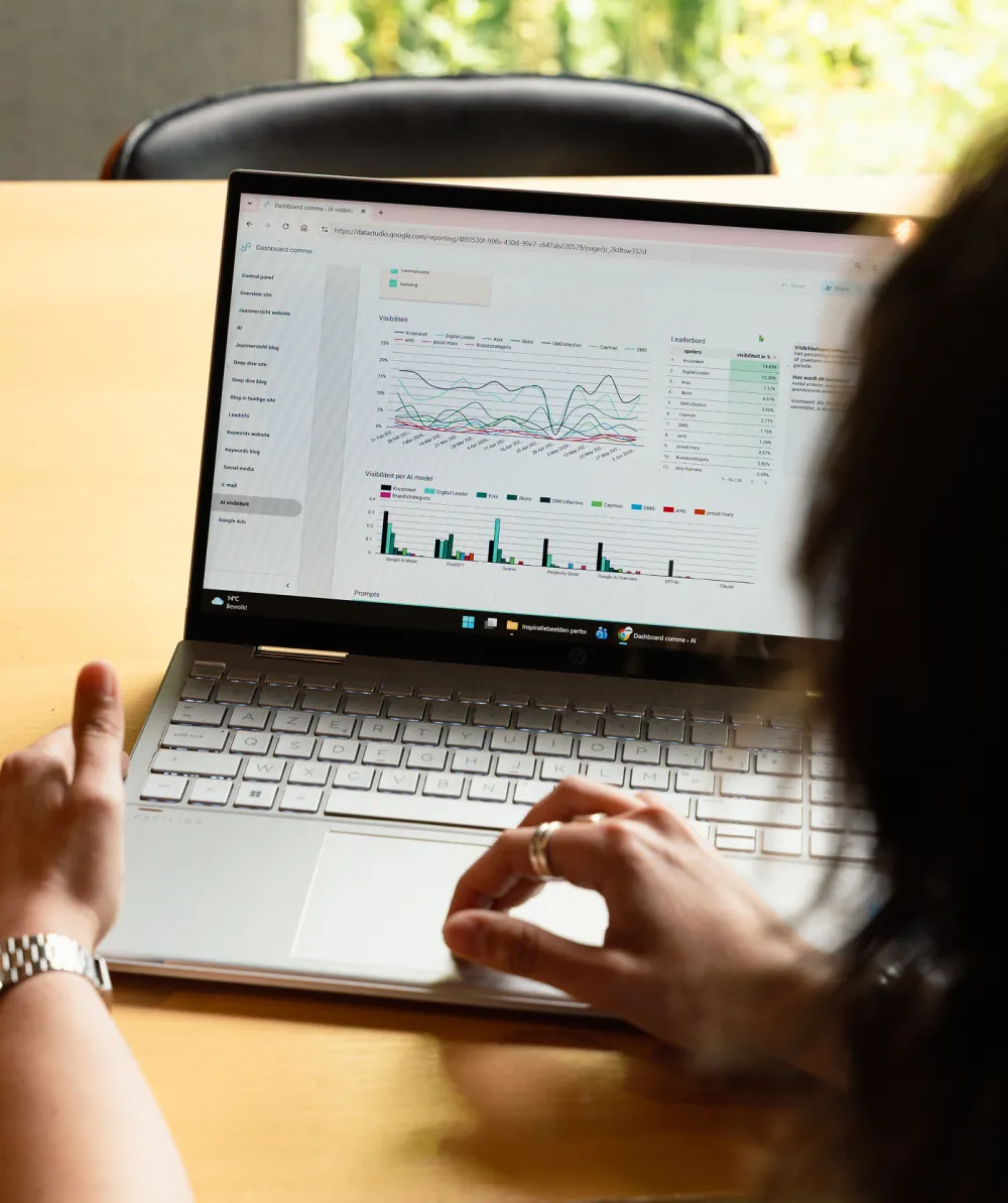 Laptop displaying Google Ads, Meta Ads, LinkedIn Ads, TikTok Advertising, and programmatic media buying for a strategic online advertising campaign.